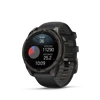 Kép 4/7 - Garmin Fenix 8 47mm Amoled Sapphire Karbonszürke DLC Titanium-Fekete/Sötétszürke szilikon szíjjal (ED XD)