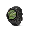 Kép 5/7 - Garmin Fenix 8 47mm Amoled Sapphire Karbonszürke DLC Titanium-Fekete/Sötétszürke szilikon szíjjal (ED XD)