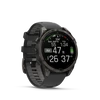 Kép 6/7 - Garmin Fenix 8 47mm Amoled Sapphire Karbonszürke DLC Titanium-Fekete/Sötétszürke szilikon szíjjal (ED XD)
