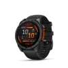 Kép 1/10 - Garmin Fenix 8 47mm Amoled Sötétszürke-Fekete szilikon szíjjal (ED)