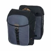 Kép 1/7 - Basil dupla táska Miles Double Bag, Universal Bridge system, fekete szürke