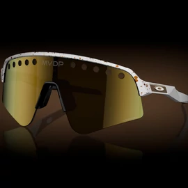 Oakley Mathieu Van Der Poel Signature Series Sutro Lite Sweep MVDP RED/Gold Splatter - Prizm 24K