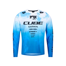 Cube MTB Jersey X Actionteam S/S hosszú ujjú mez - Fehér/kék
