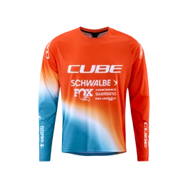 Cube MTB Jersey X Actionteam S/S hosszú ujjú mez - Kék/piros