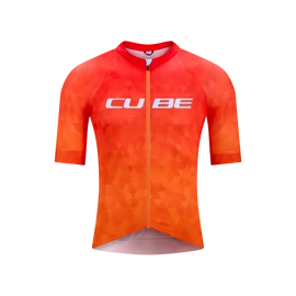 Cube Road/Xc Jersey Full Zip S/S rövid mez - Narancs