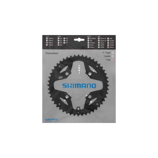Shimano első lánctányér 48T, 104 mm, 3x9 seb.