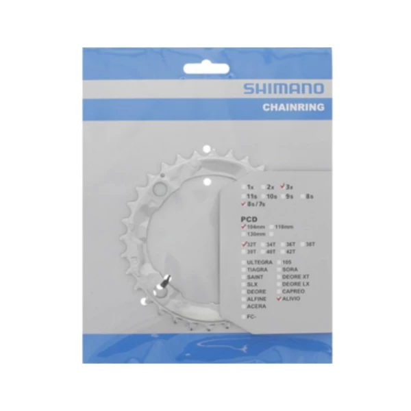 Shimano Alivio (FC-M415) első lánctányér 32T, 104 mm, 7/8 seb.