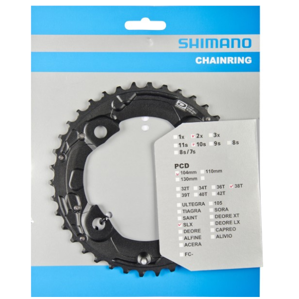 Shimano SLX (FC-M675) első lánctányér 38T, 104 mm, 2x10 s.