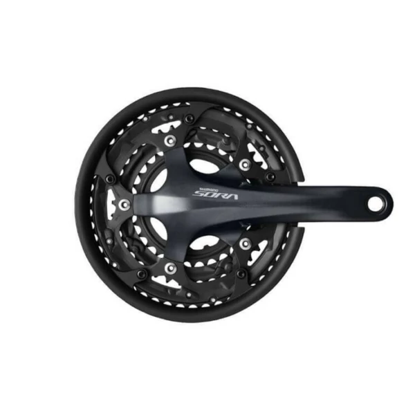 Shimano Sora (FC-R3030-CG) integrált országúti hajtómű középcsapágy nélkül, láncvédővel