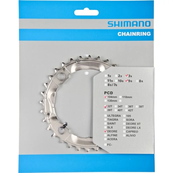 Shimano Deore (FC-M532) első lánctányér 32T, 104 mm, 3x9 seb.