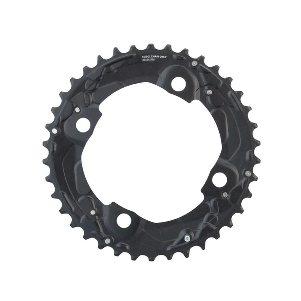 Shimano Deore (FC-M615) első lánctányér, 38T, 104 mm, 2x10s.