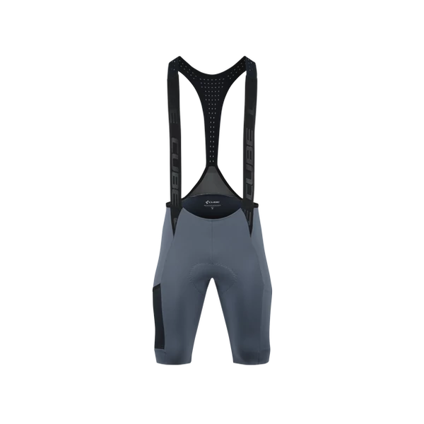 Cube Gravel Bib Short Cargo kantáros rövidnadrág - Szürke