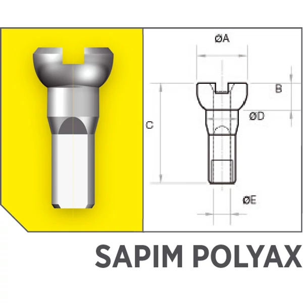 Küllőanya SAPIM POLYAX Alu 14G 14 mm ezüst