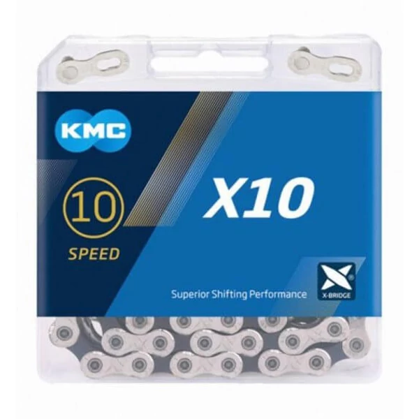 Lánc KMC X10 ezüst/fekete