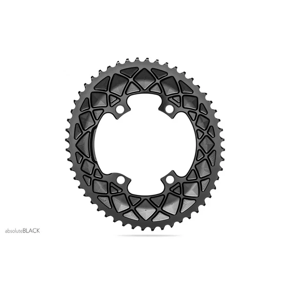 Lánckerék Országúti OVAL 110BCD asszim Shimano 9100/8000 4 lyukas fekete 50T