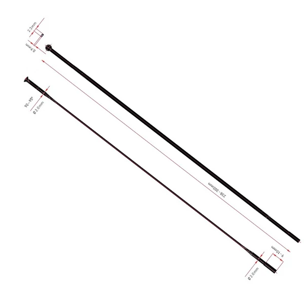 Küllő DT Swiss Aerolite 2.0/2.3/0.9x226 fekete