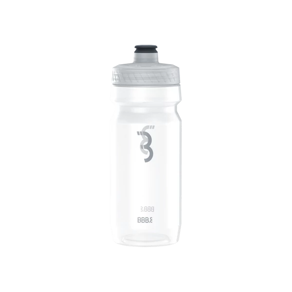 BBB Cycling kerékpáros kulacs , átlátszó/szürke logóval