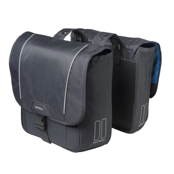 Basil dupla táska Sport Design Double Bag, Universal Bridge system, grafitszürke