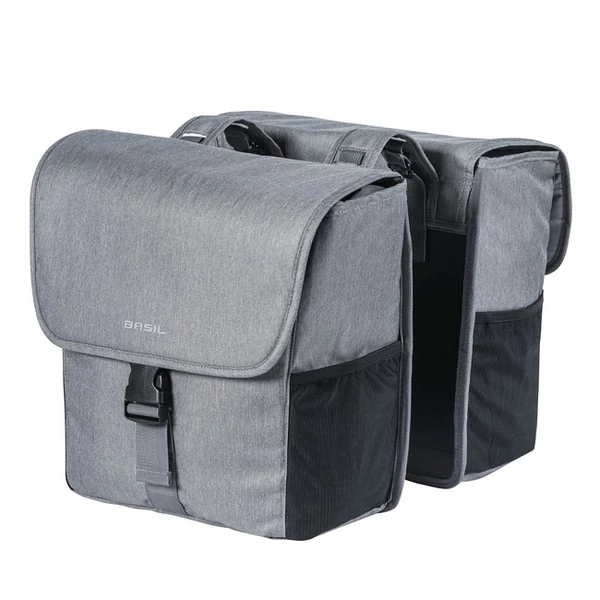 Basil dupla táska Go Double Bag, Universal Bridge system, szürke